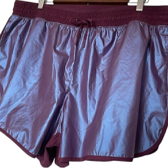 Avia Women's Shine Shorts Purple Size XXL (20) - Picture 6 of 6